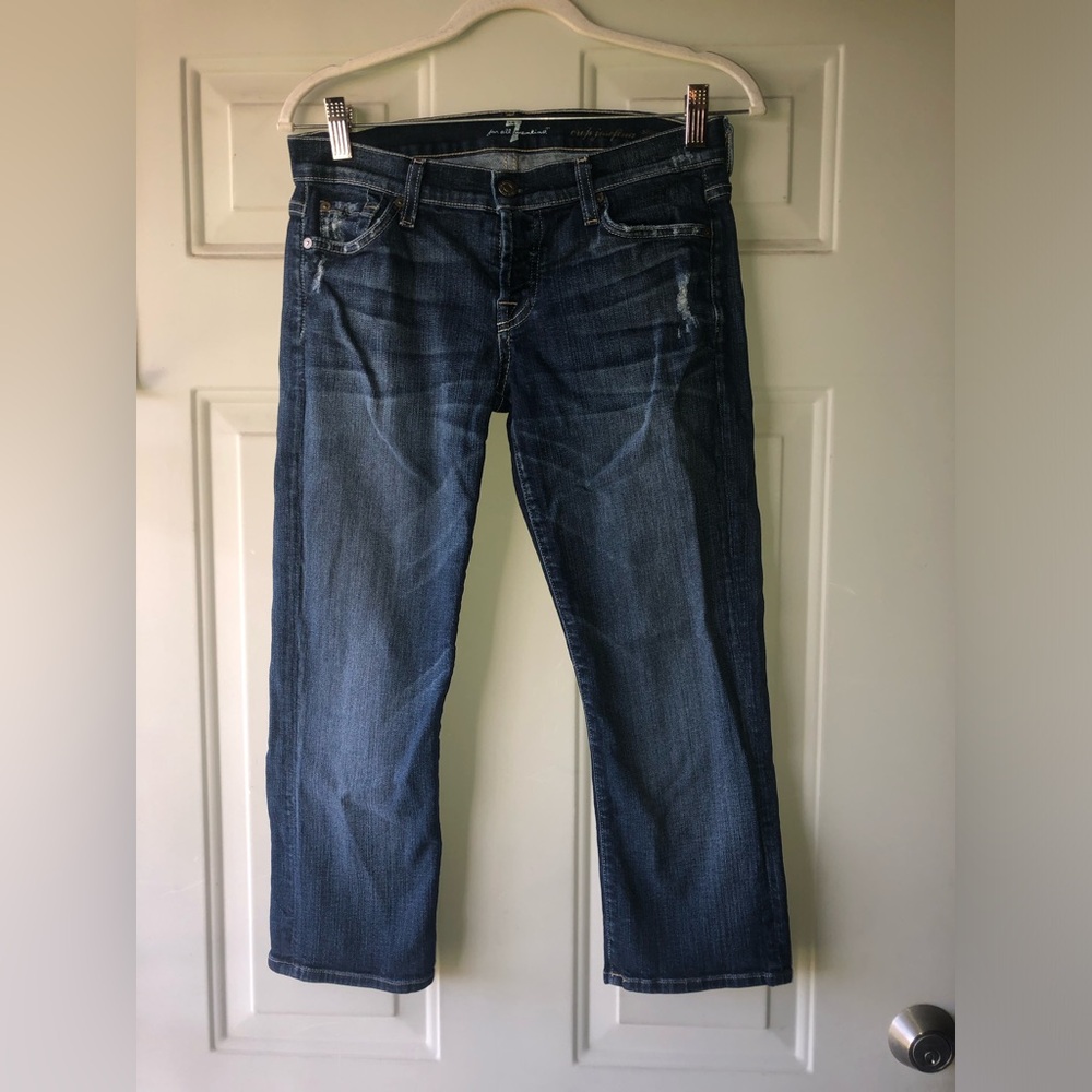 7 For All Mankind crop Josefina skinny boyfriend jeans size 26